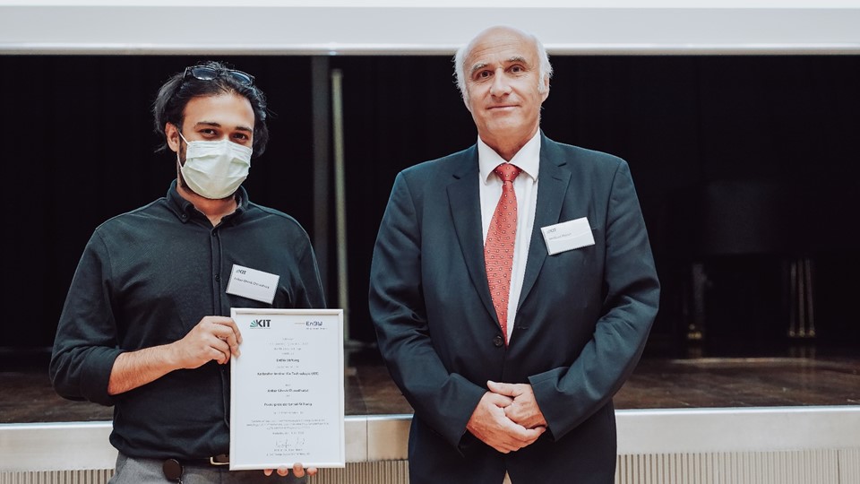 The poster prize of the EnBW Foundation was awarded by Prof. Dr. Wolfram Münch EnBW AG to Mr. A. Ghosh Chowdhurya.