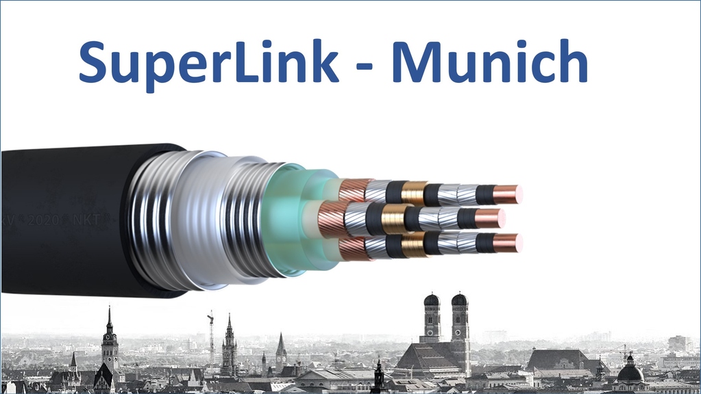 SuperLink - Inner-city HTS high-voltage cable to safeguard critical infrastructure in the course of the energy transition in Munich.